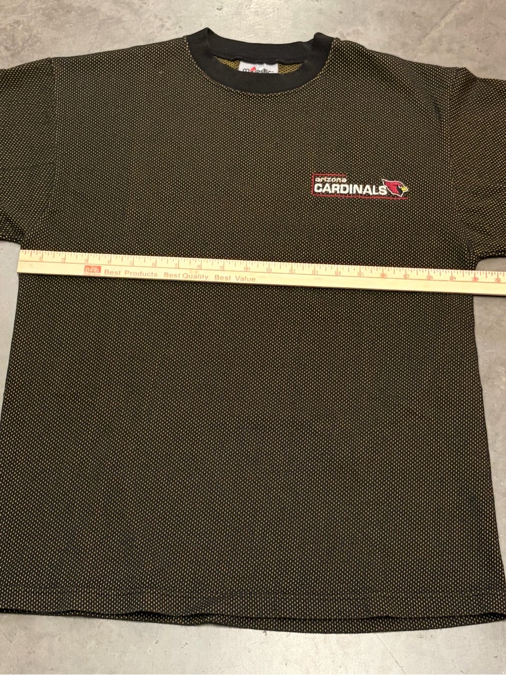 Majestic Vintage Arizona Cardinals Heathered Embroidered Short-Sleeve Shirt - Picture 4 of 5